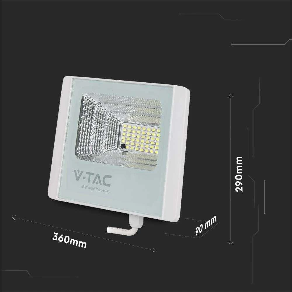 V-tac 40W LED prožektorius su saulės baterija, baltas, 6400K