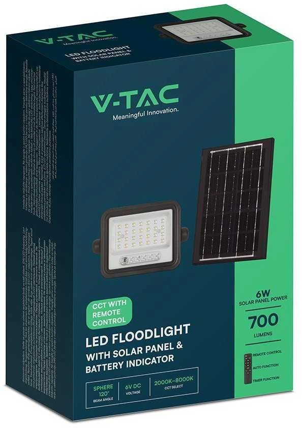 50W LED prožektorius su saulės baterija, juodas, 2000-8000K, dimeriuojamas