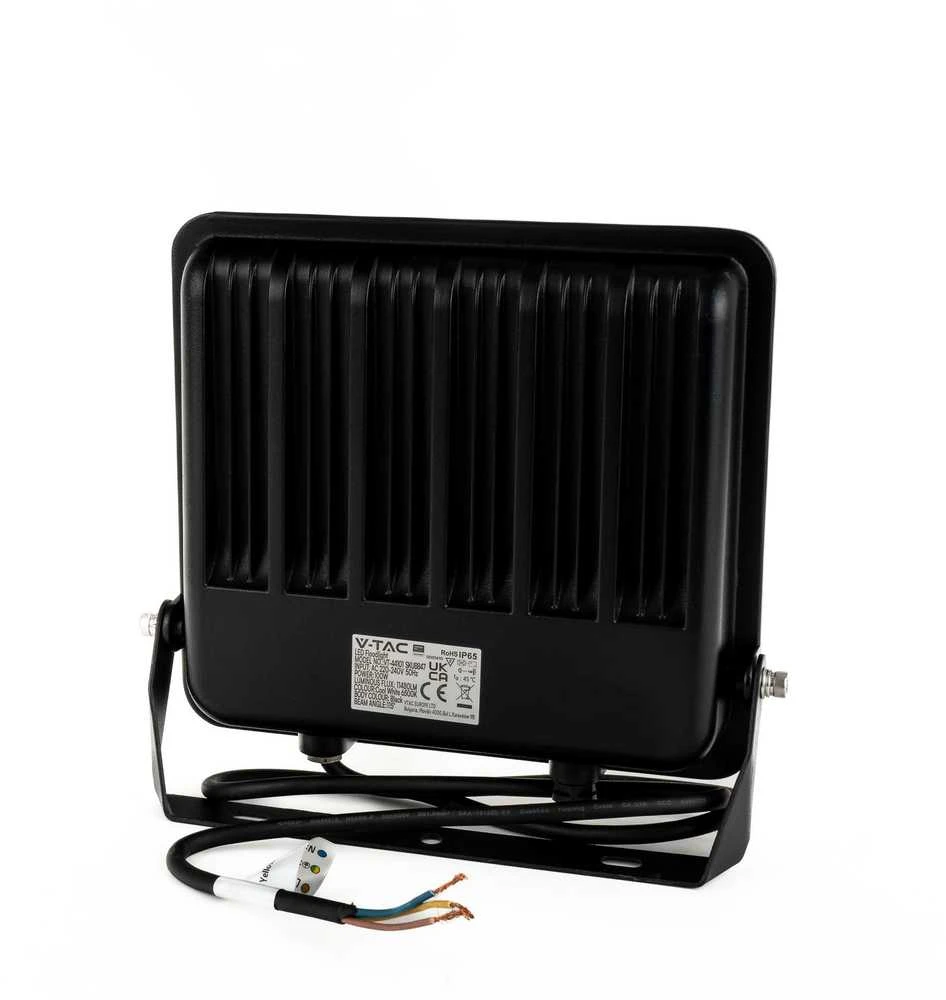 100W LED prožektorius, juodu korpusu, 6500K, SAMSUNG CHIP