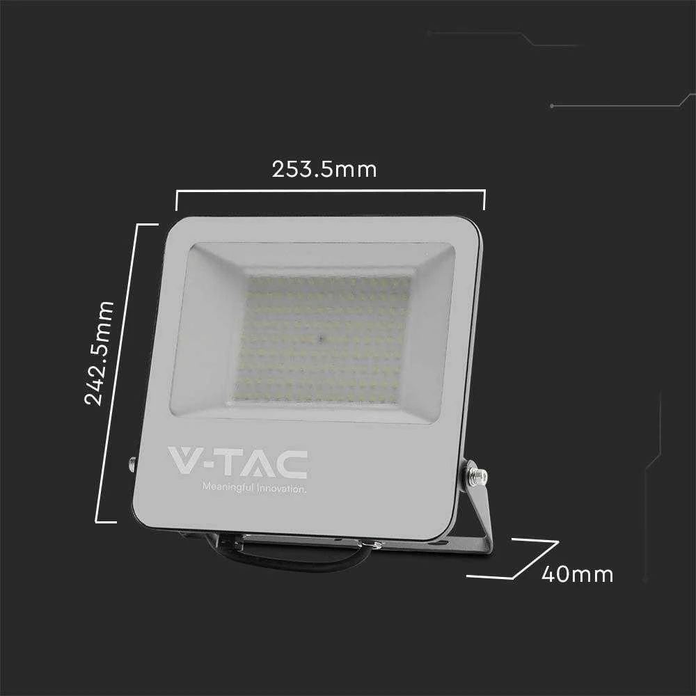 V-tac 100W LED prožektorius, juodu korpusu, 6500K