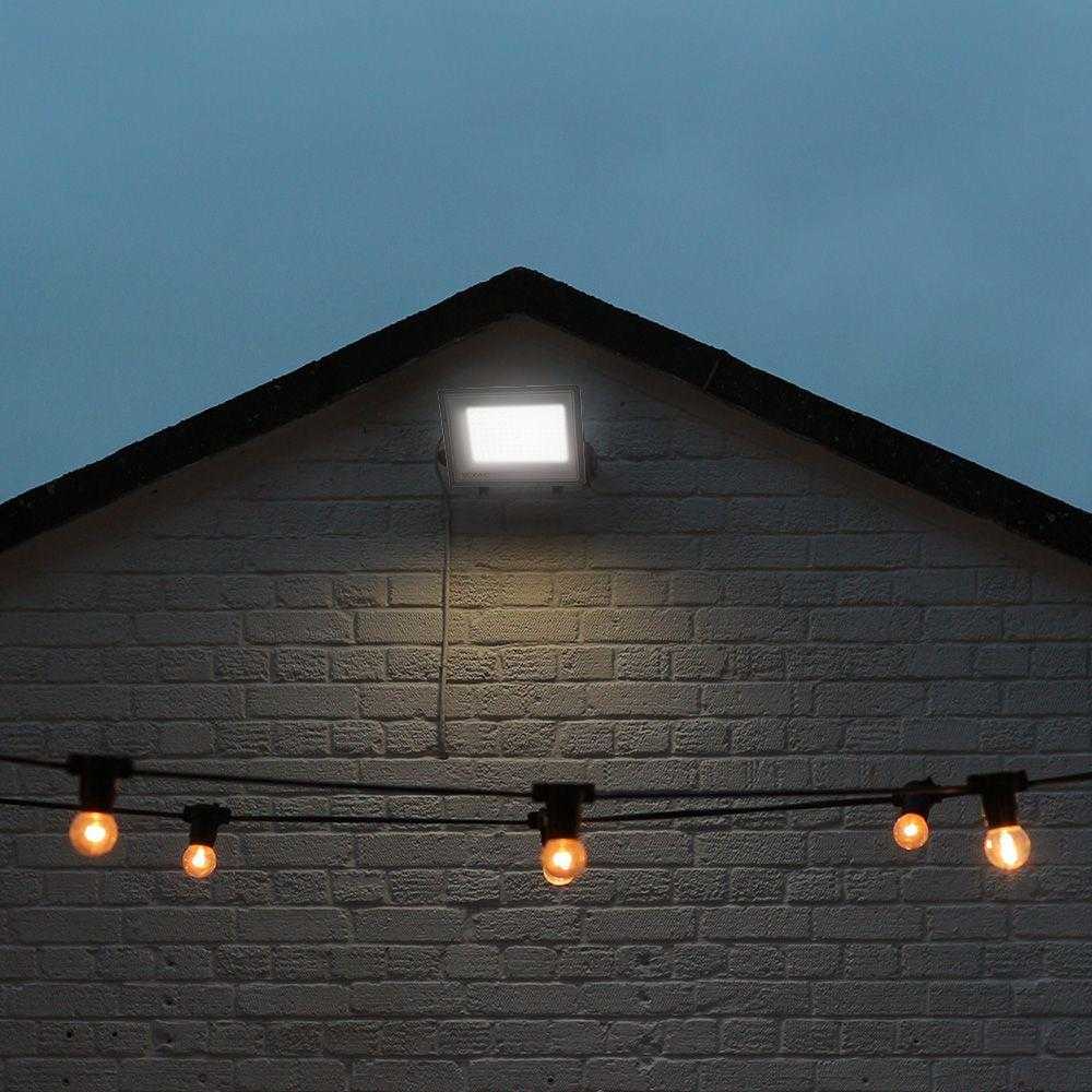 V-tac 100W LED prožektorius, pilkas, 3000/4000/6500K