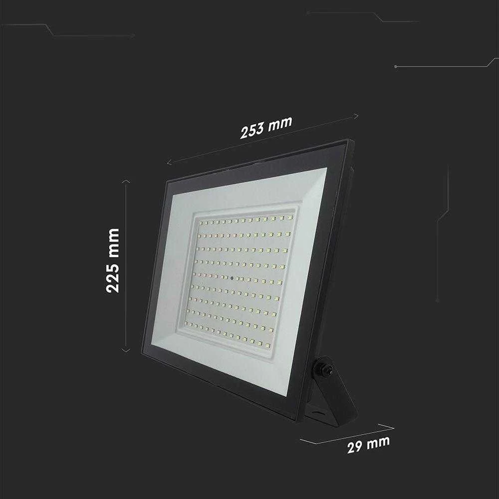 V-tac 100W LED prožektorius, juodas, 4000K