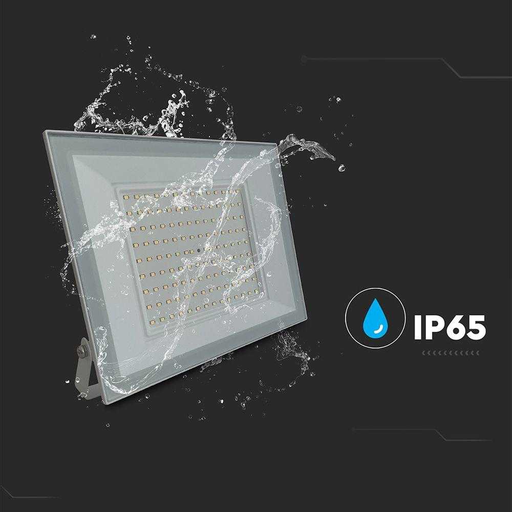 V-tac 100W LED prožektorius, baltas, 6500K