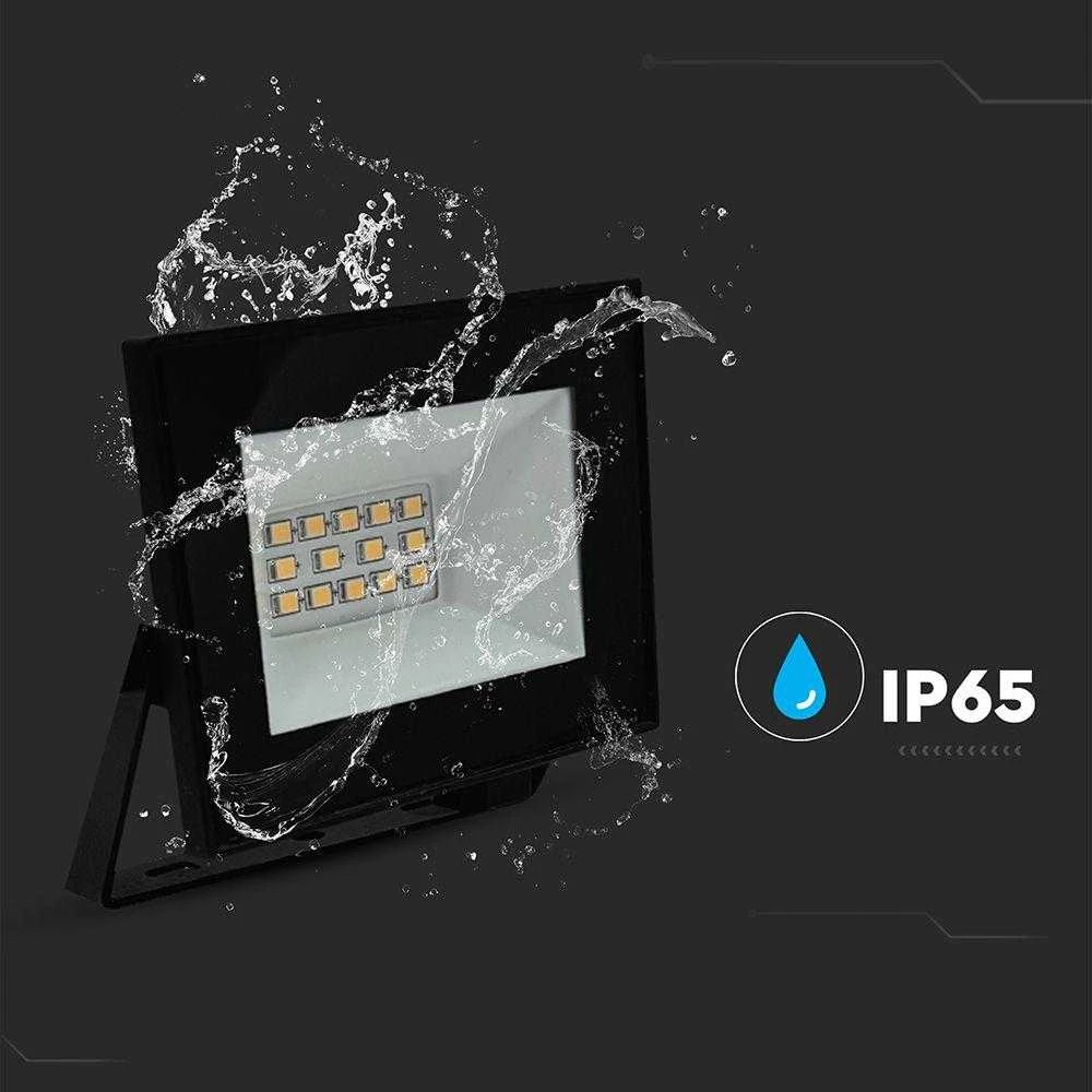 V-tac 10W LED prožektorius, juodas, 4000K