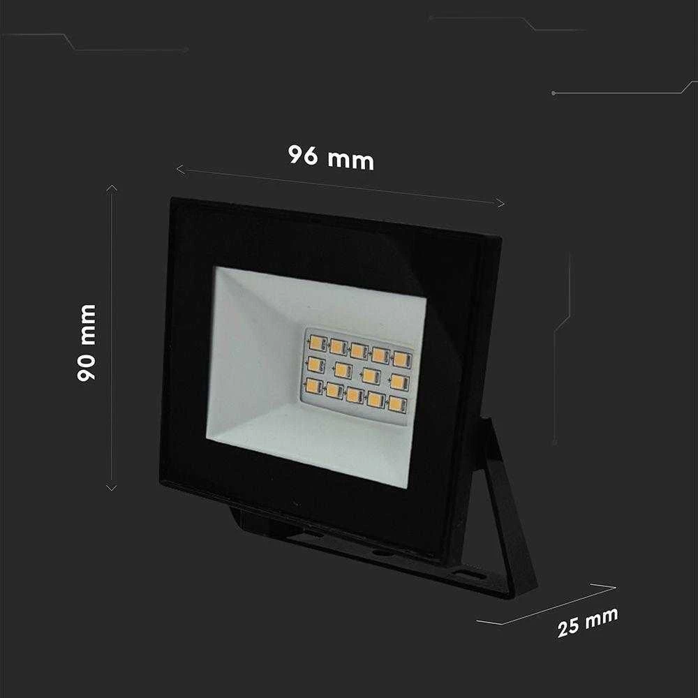 V-tac 10W LED prožektorius, juodas, 4000K