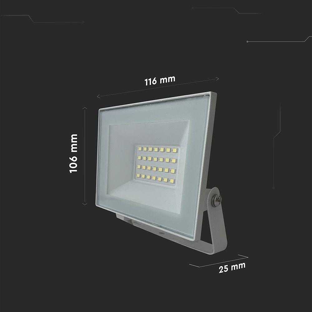 V-tac 20W LED prožektorius, baltas, 4000K