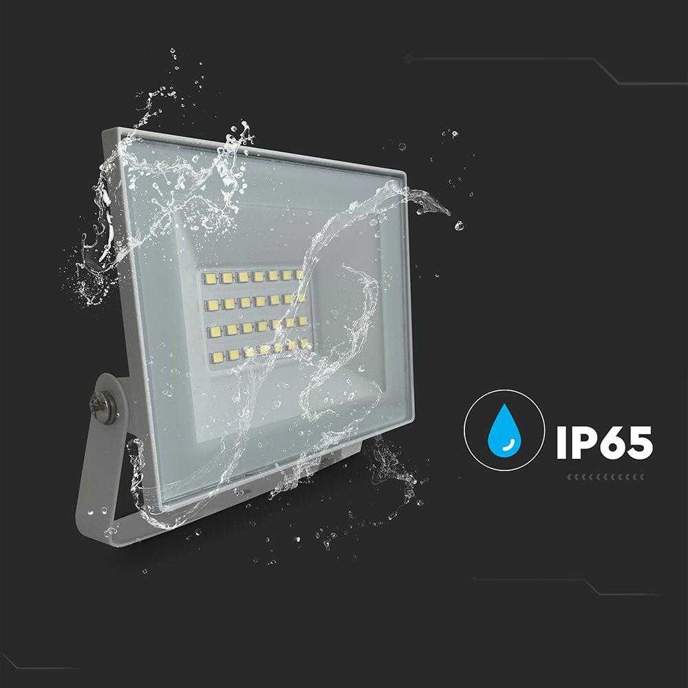 V-tac 20W LED prožektorius, baltas, 6500K