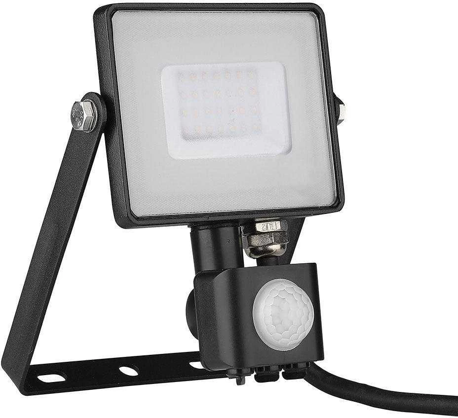 30W LED prožektorius, 4000K, su judesio davikliu, juodu korpusu, SAMSUNG LED chip