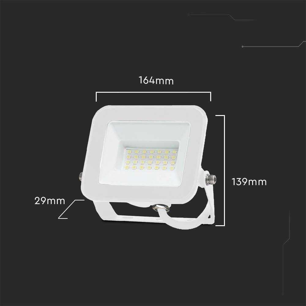 30W LED prožektorius PRO-S, baltas, 4000K, SAMSUNG CHIP