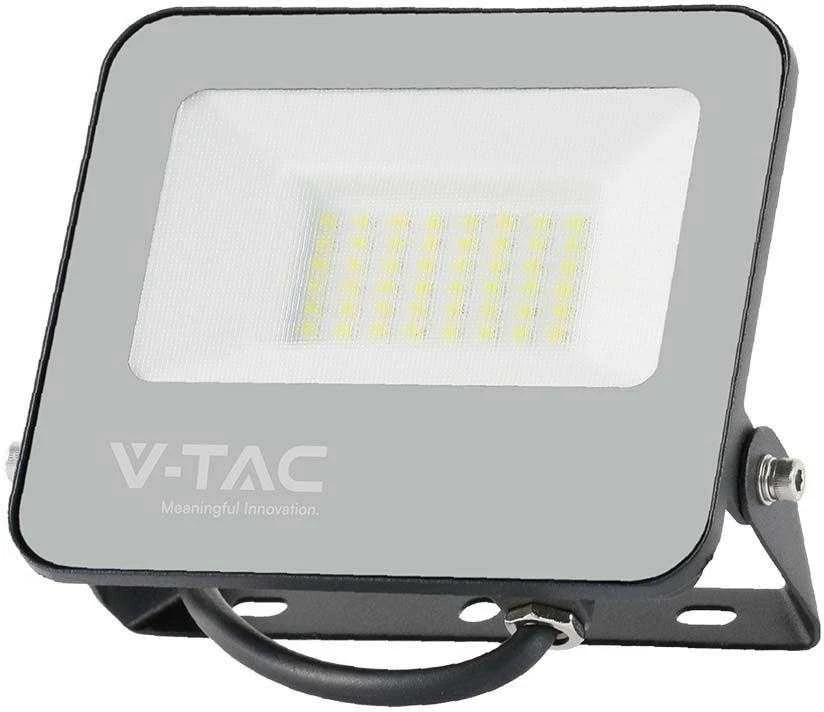 V-tac 30W LED prožektorius, juodas, 6500K, 160lm/W