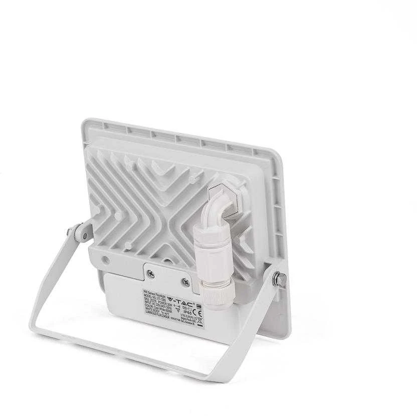Samsung 30W LED prožektorius V-TAC, baltu korpusu, 6500K, su judesio davikliu