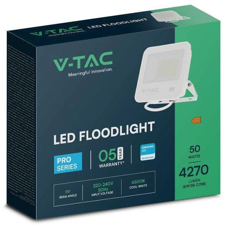 50W LED prožektorius, baltas, 6500K, SAMSUNG CHIP