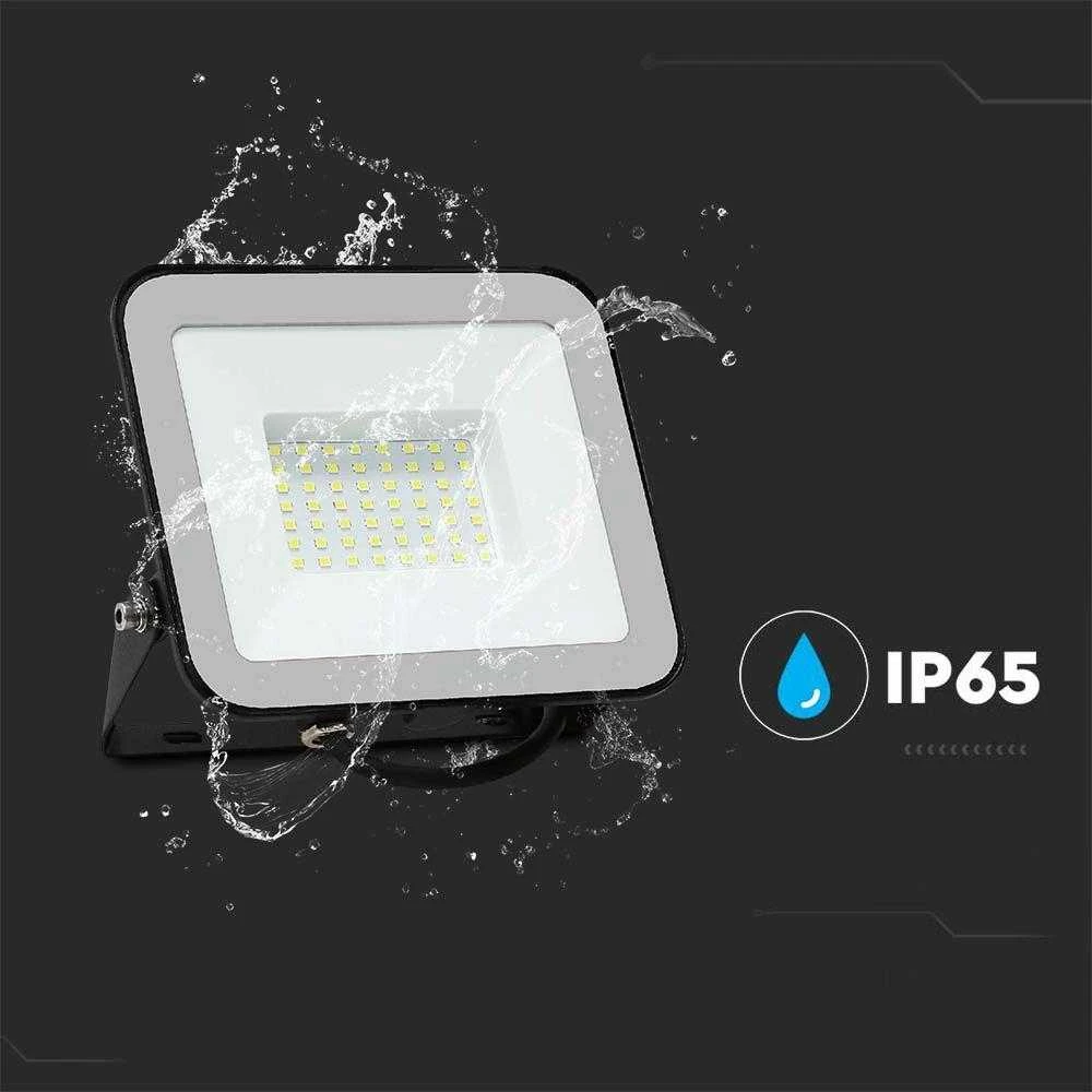 50W LED prožektorius, juodas, 4000K, SAMSUNG CHIP