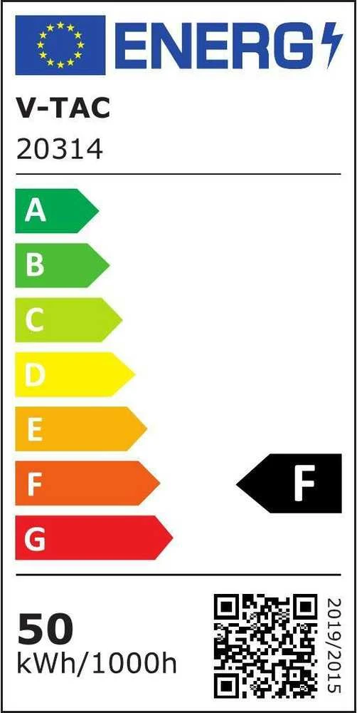 50W LED prožektorius V-TAC, juodu korpusu, 4000K