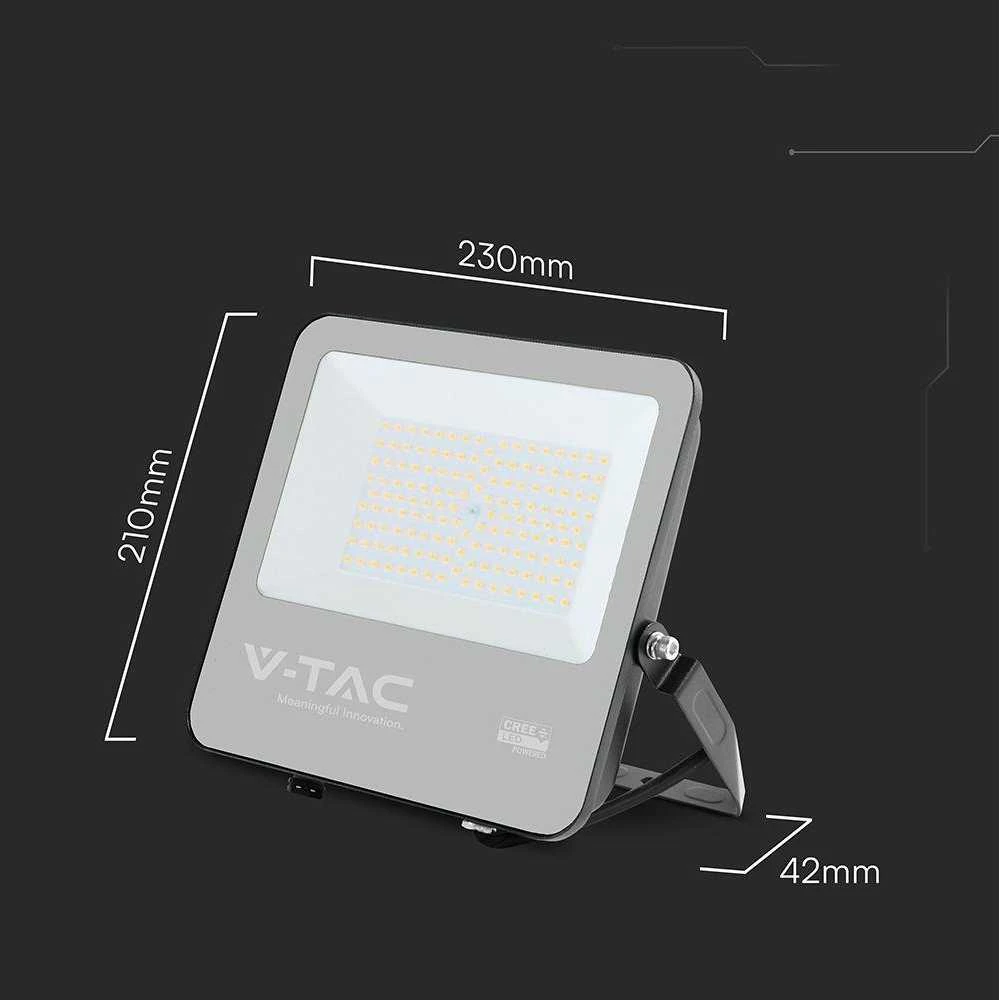 V-tac 100W LED prožektorius, juodu korpusu, 4000K, CREE LED chip