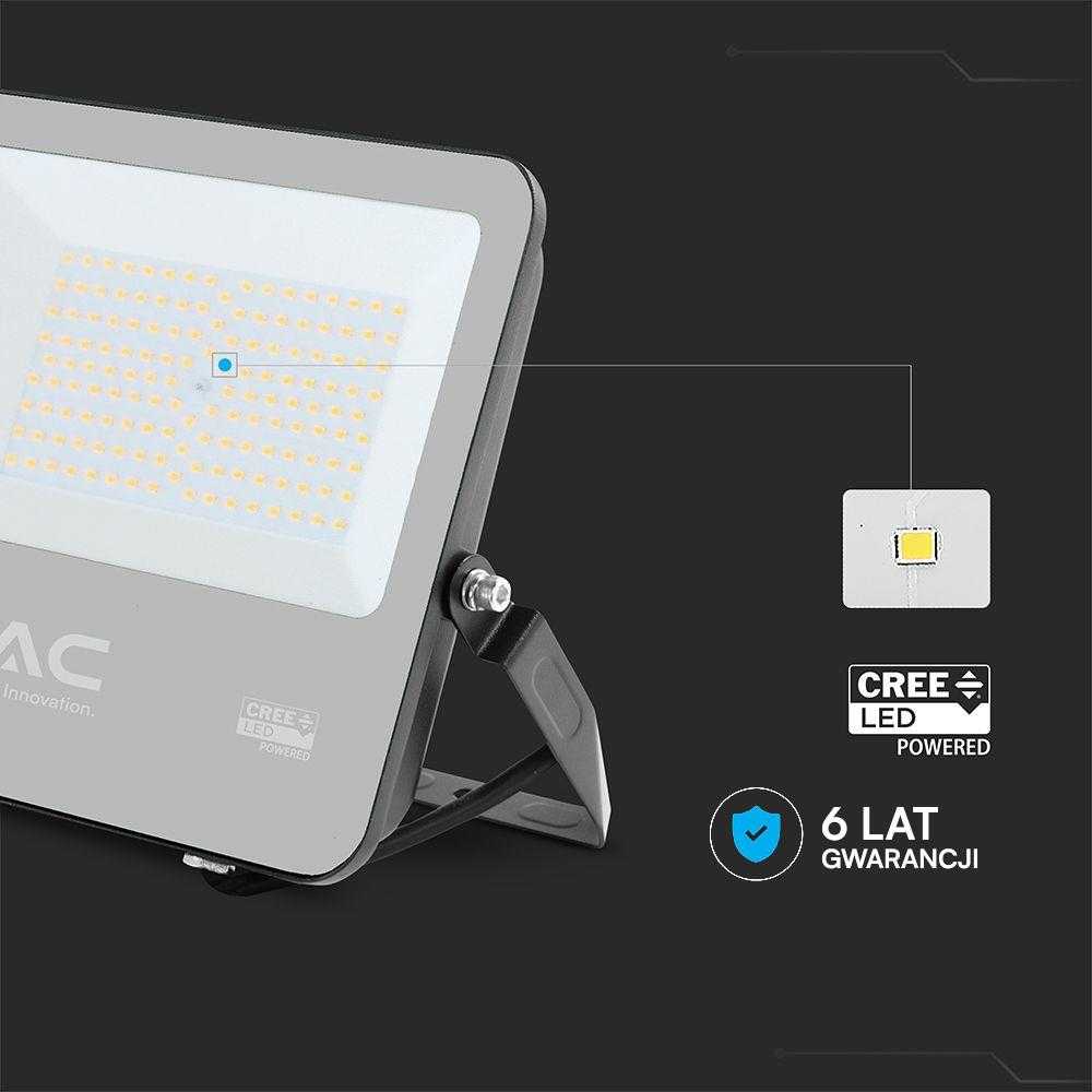 V-tac 100W LED prožektorius, juodu korpusu, 3000K, CREE LED chip