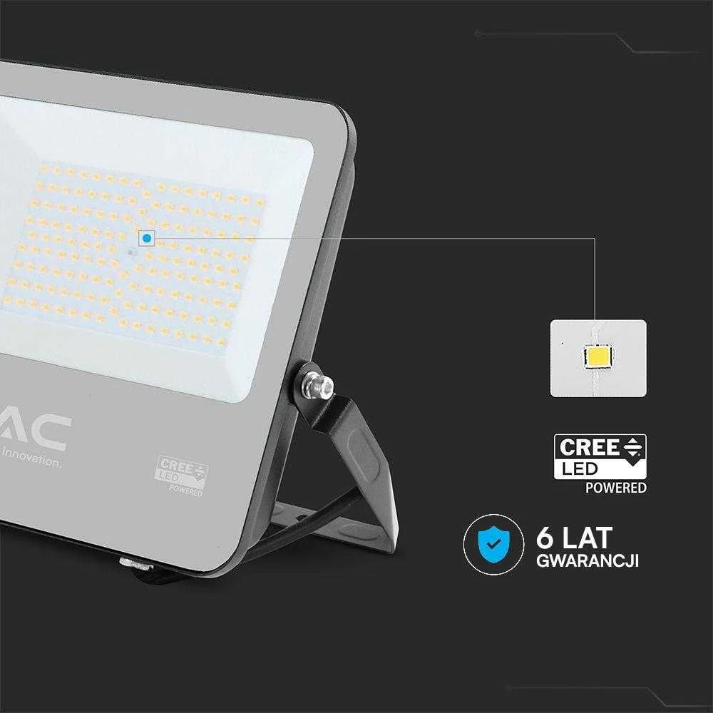 V-tac 100W LED prožektorius, juodu korpusu, 4000K, CREE LED chip