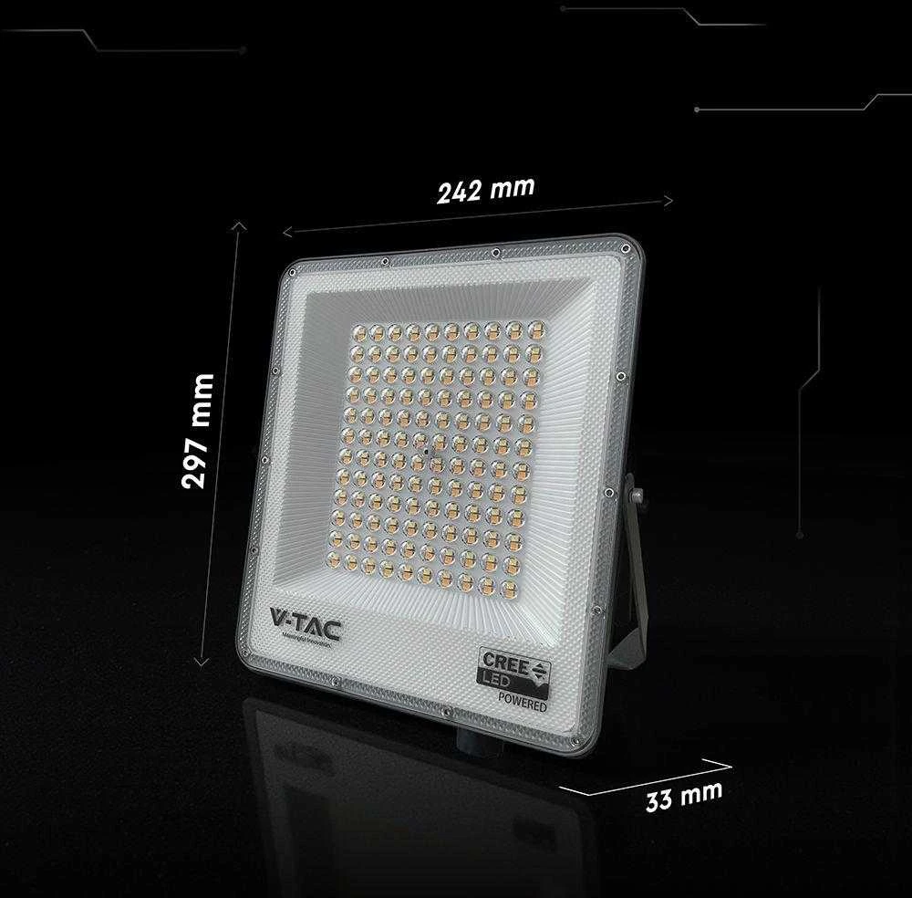 100W LED prožektorius, juodas, 3000/4000/6500K, CREE LED chip
