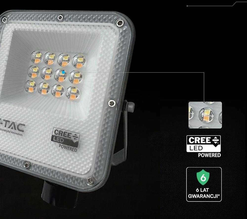 Auriq 10W LED prožektorius, juodas, 3000/4000/6500K, CREE LED chip