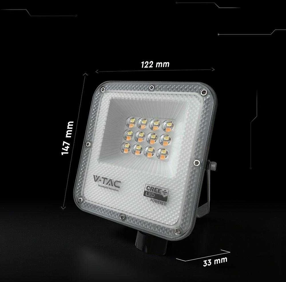 Auriq 10W LED prožektorius, juodas, 3000/4000/6500K, CREE LED chip