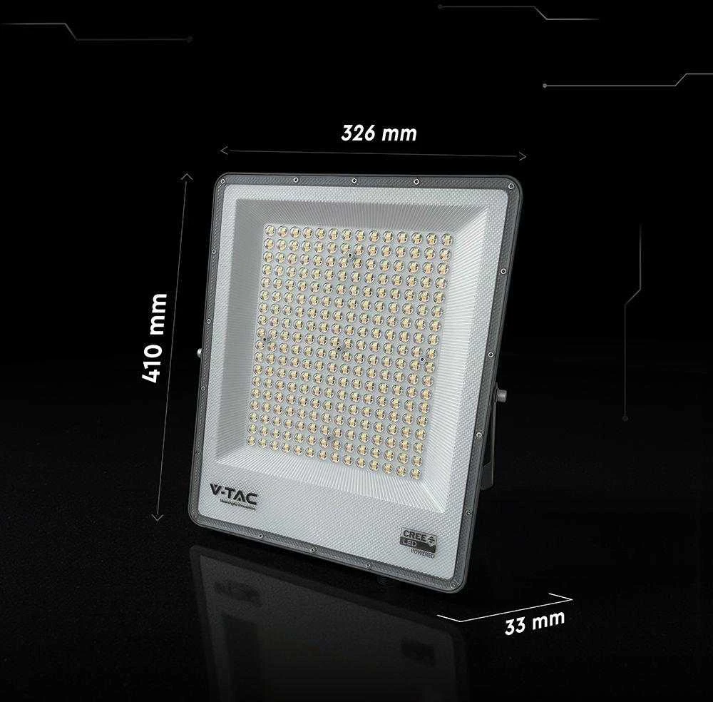 V-tac 200W LED prožektorius, juodas, 3000/4000/6500K, CREE LED chip