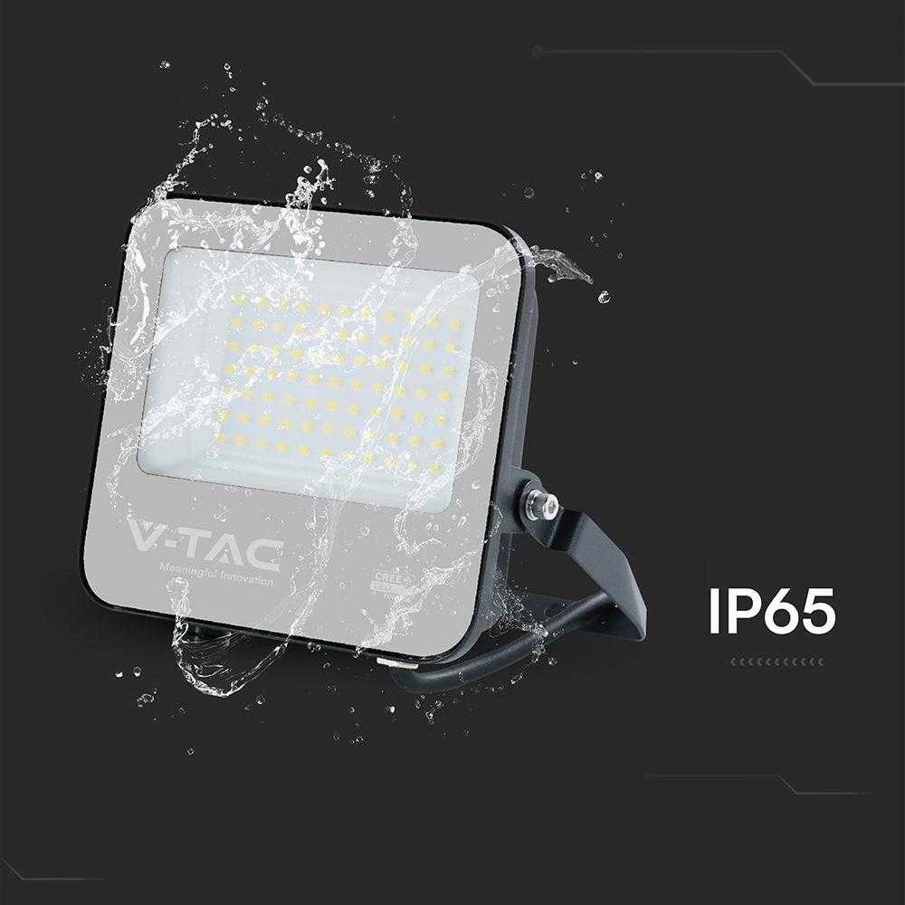 V-tac 50W LED prožektorius, juodas, 6500K, CREE LED chip