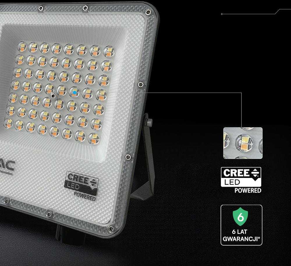 Auriq 50W LED prožektorius, juodas, 3000/4000/6500K, CREE LED chip