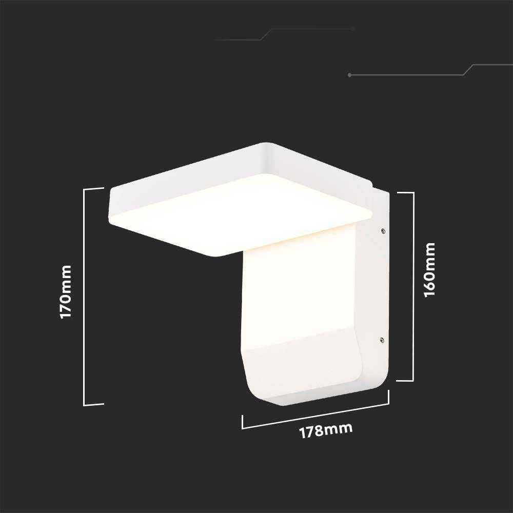 V-tac 17W LED sieninis lauko šviestuvas, baltas, 4000K, IP65