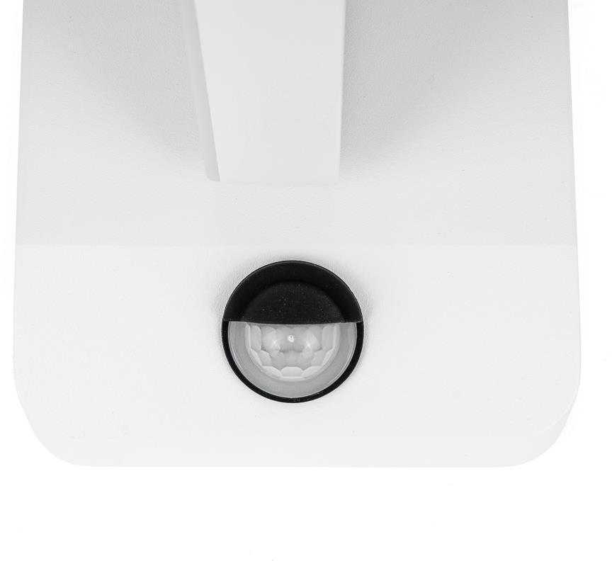 V-tac 17W LED sieninis lauko šviestuvas, baltas, 3000K, IP65, su judesio davikliu