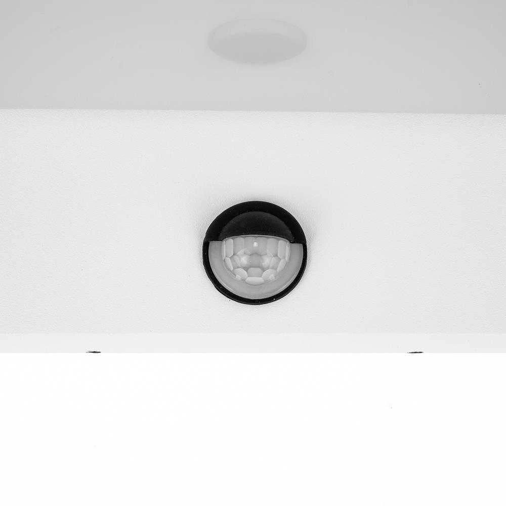 Sieninis šviestuvas V-tac 17W LED sieninis lauko šviestuvas, baltas, 4000K, IP65, su judesio davikliu