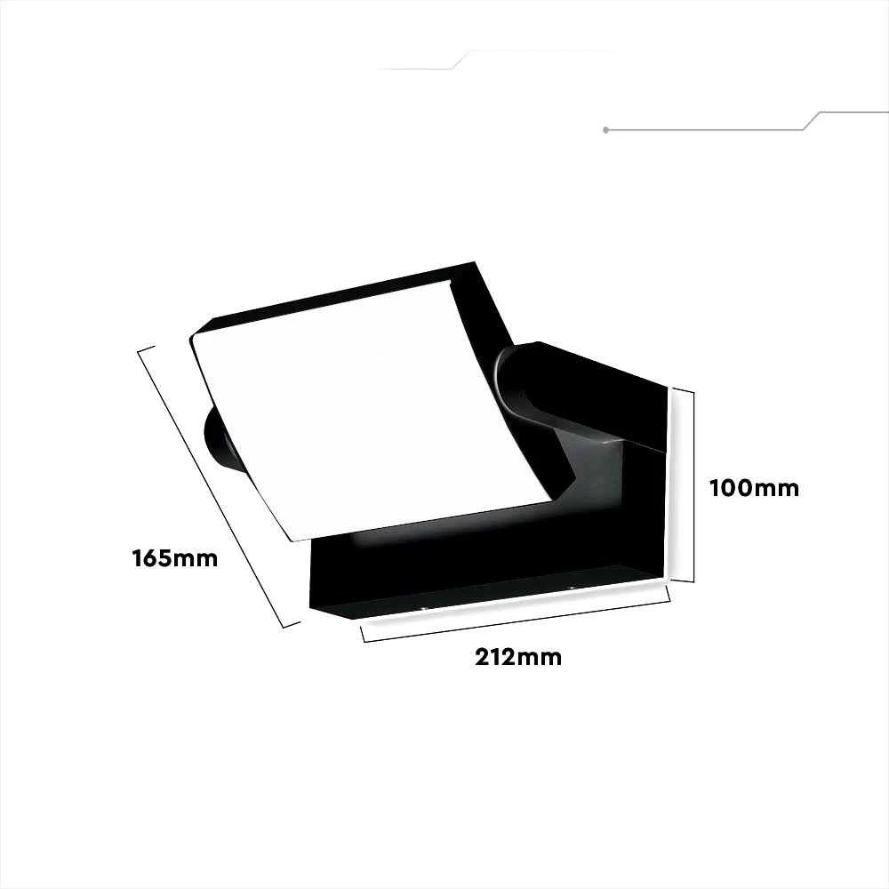 V-tac 17W LED paviršinis lauko šviestuvas, juodas, 3000K