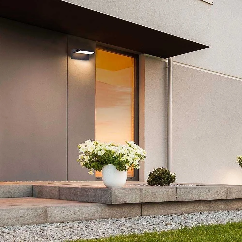 V-tac 17W LED paviršinis lauko šviestuvas, juodas, 3000K