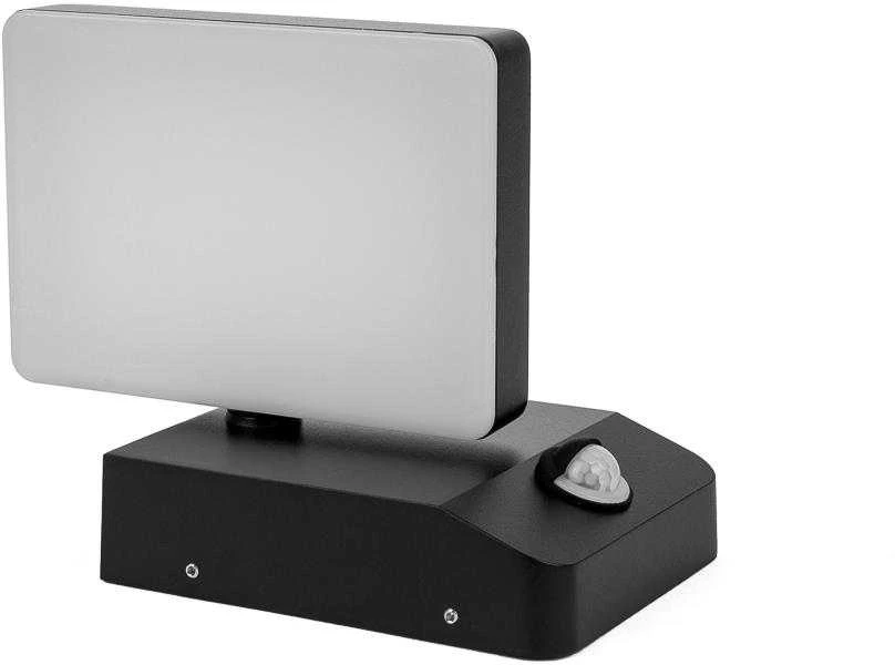Sieninis šviestuvas V-tac 17W LED sieninis lauko šviestuvas, juodas, 4000K, IP65, su judesio davikliu