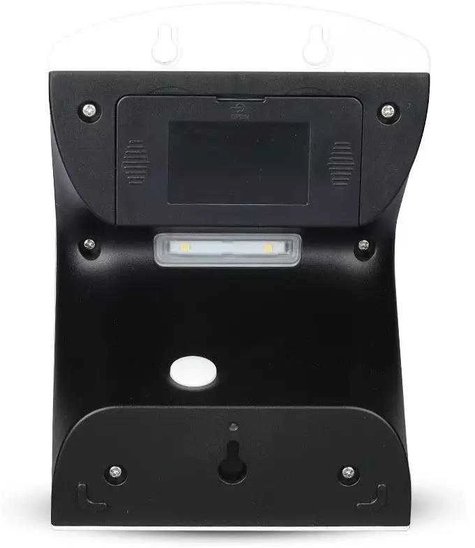 Sieninis šviestuvas V-tac 3W LED sieninis lauko šviestuvas, juodos/baltos sp. korpusu, 3000/4000K, su saulės baterija ir judesio davikliu