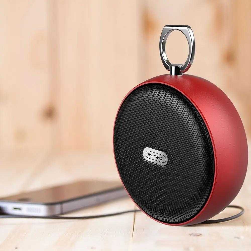 4W Bluetooth garsiakalbis, raudonos spalvos.