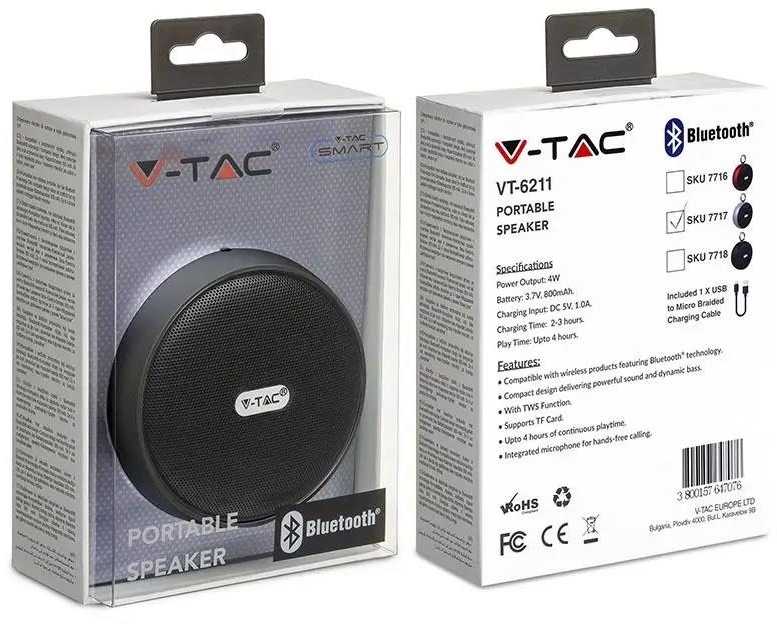 4W Bluetooth garsiakalbis, pilkas