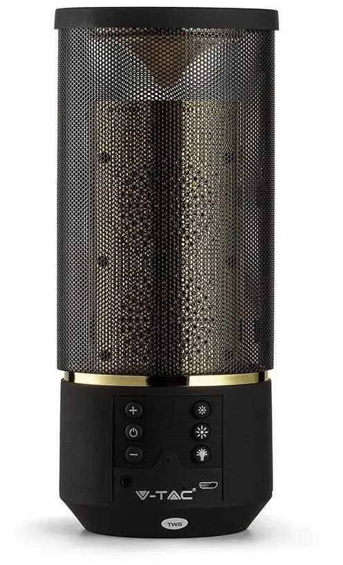 V-tac 2x3W Nešiojamas LED bluetooth garsiakalbis, 1200mah, 88.3x88.3x204mm