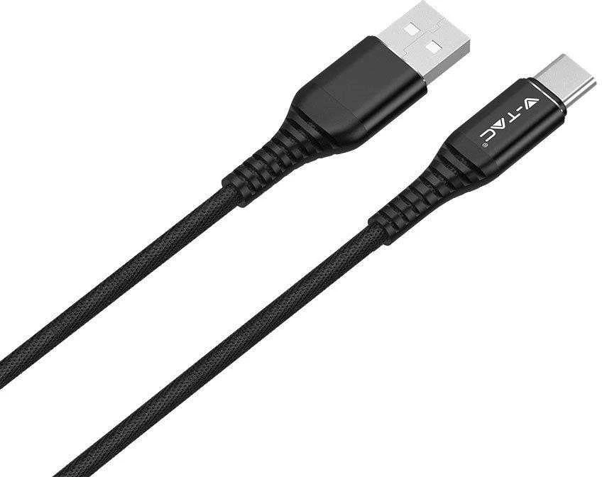V-tac 1m type-c USB laidas, juodas