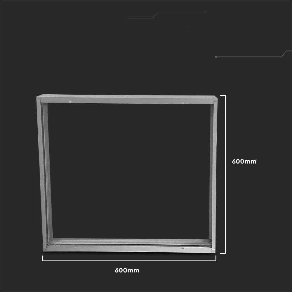 V-tac LED panelės paviršinio montavimo rėmelis, 60x60cm, baltas