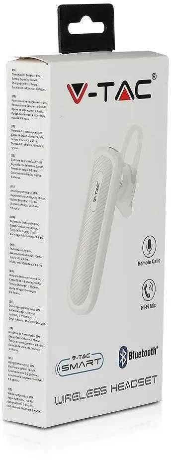 Bluetooth ausinės, 70mAh, baltos sp.