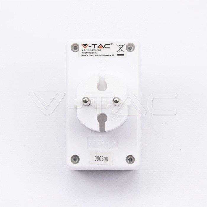 V-tac Keturvietis lizdo adapteris, 2,5A, baltas