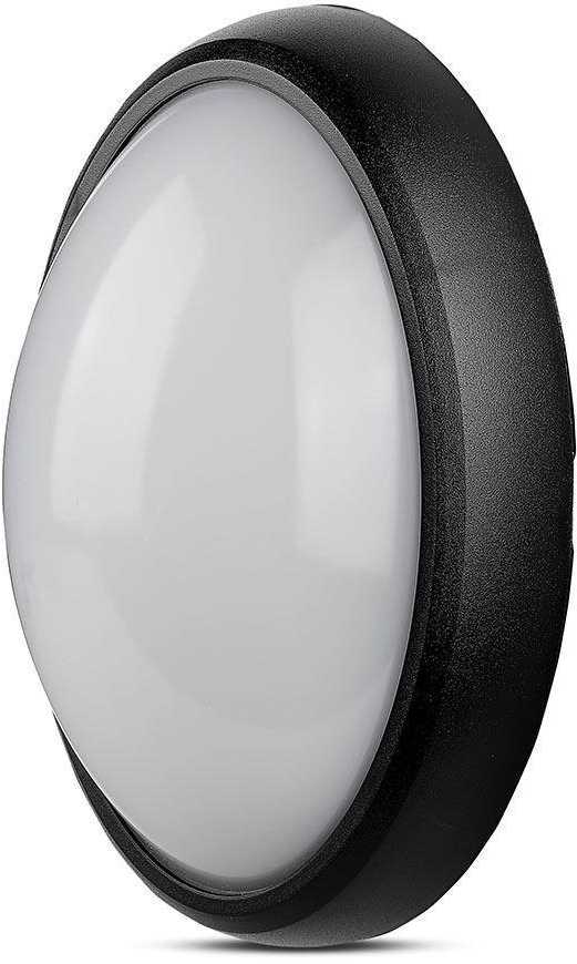 Lubinis šviestuvas 12W LED paviršinis šviestuvas V-TAC, ovalo formos, juodas, IP65, 3000K (šiltai balta)