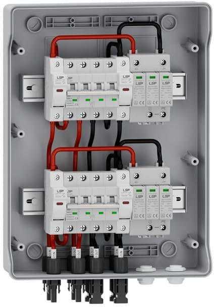 Nuolatinės srovės skirstomieji įrenginiai V-TAC SLP-PV1000-S-2/2 2MPPT 1000VDC IP65