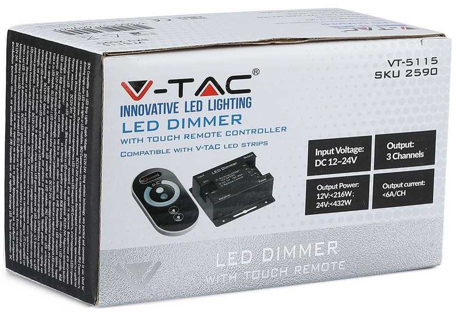 V-tac LED valdiklis su nuotolinio valdymo pultu