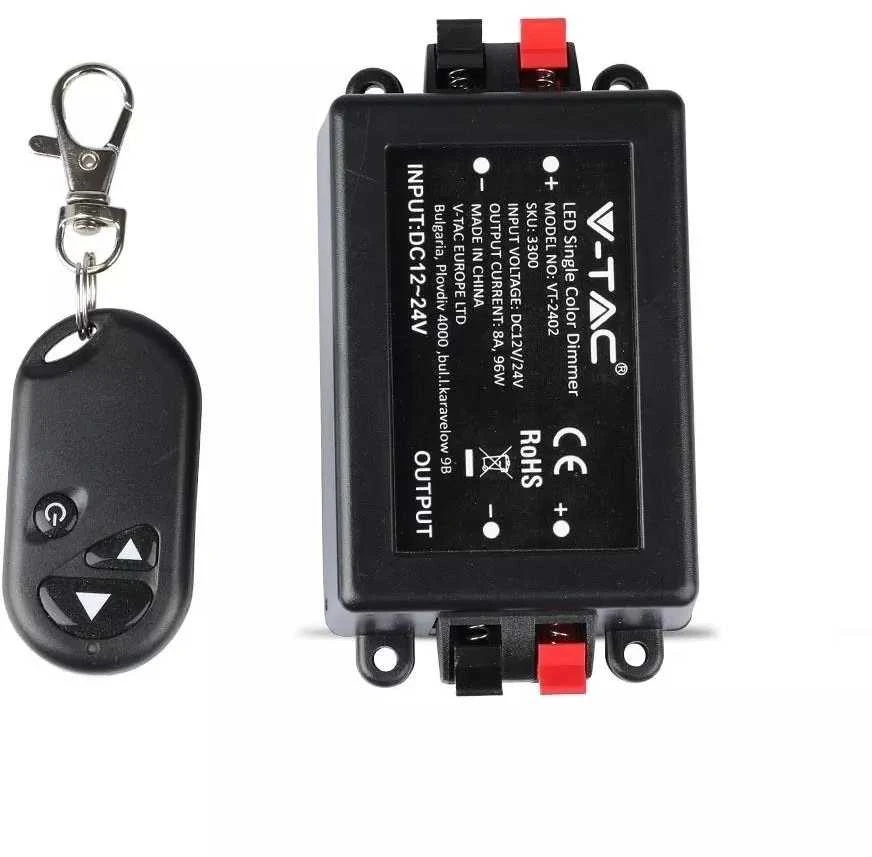 V-tac 192W LED juostų valdiklis, 1CH*8A, 12-24V