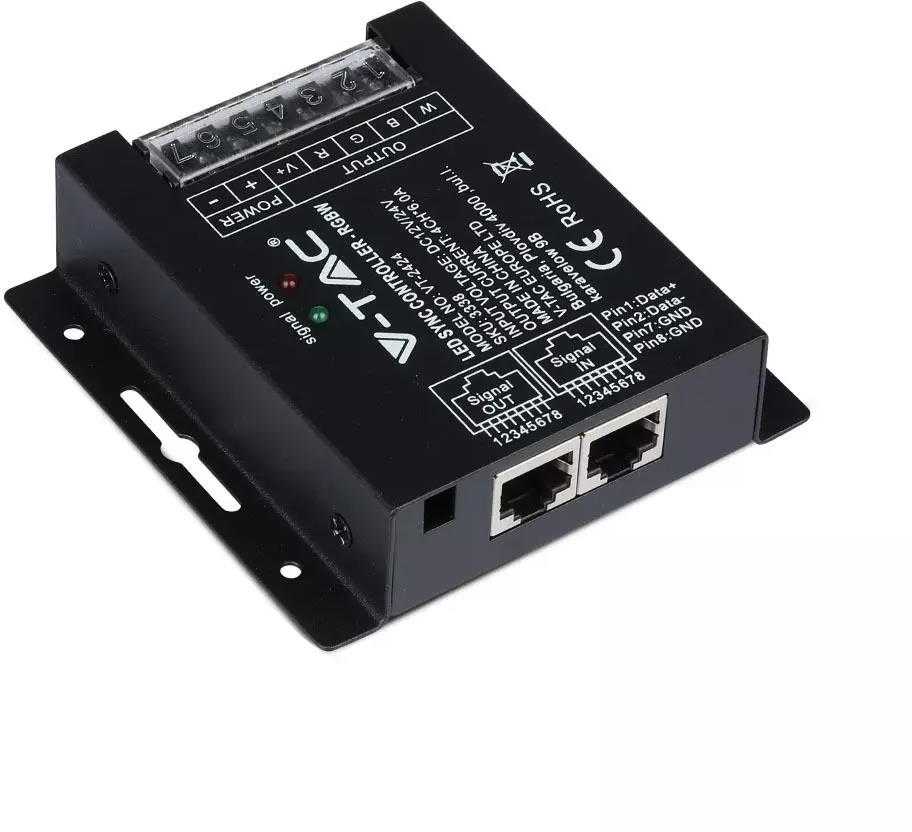 LED juostos valdiklis V-TAC su 24 mygtukų nuotoliniu pulteliu, RGBW