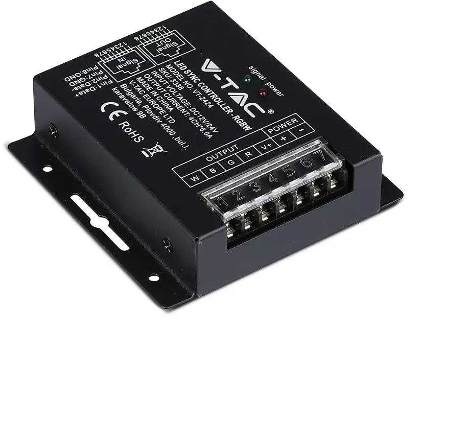 LED juostos valdiklis V-TAC su 24 mygtukų nuotoliniu pulteliu, RGBW