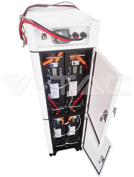 Stojak regał do magazynów energii V-TAC 5,12kWh 4xSKU11377 4 moduły max.100A 3 metai gwarancji