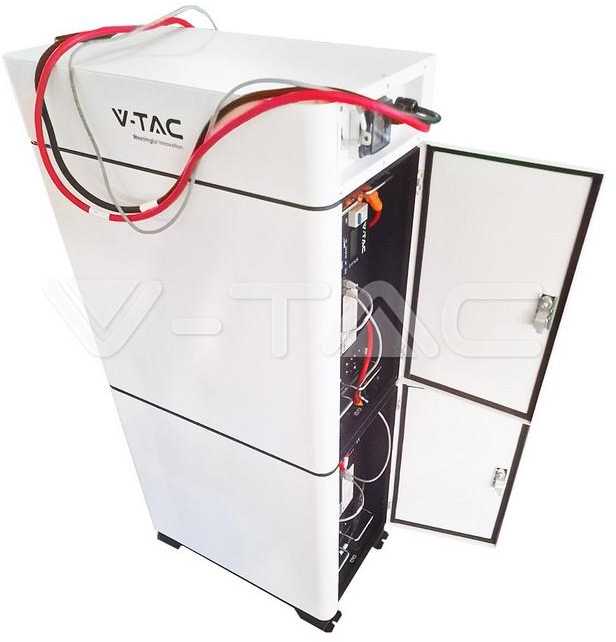 Stojak regał do magazynów energii V-TAC 5,12kWh 4xSKU11377 4 moduły max.100A 3 metai gwarancji