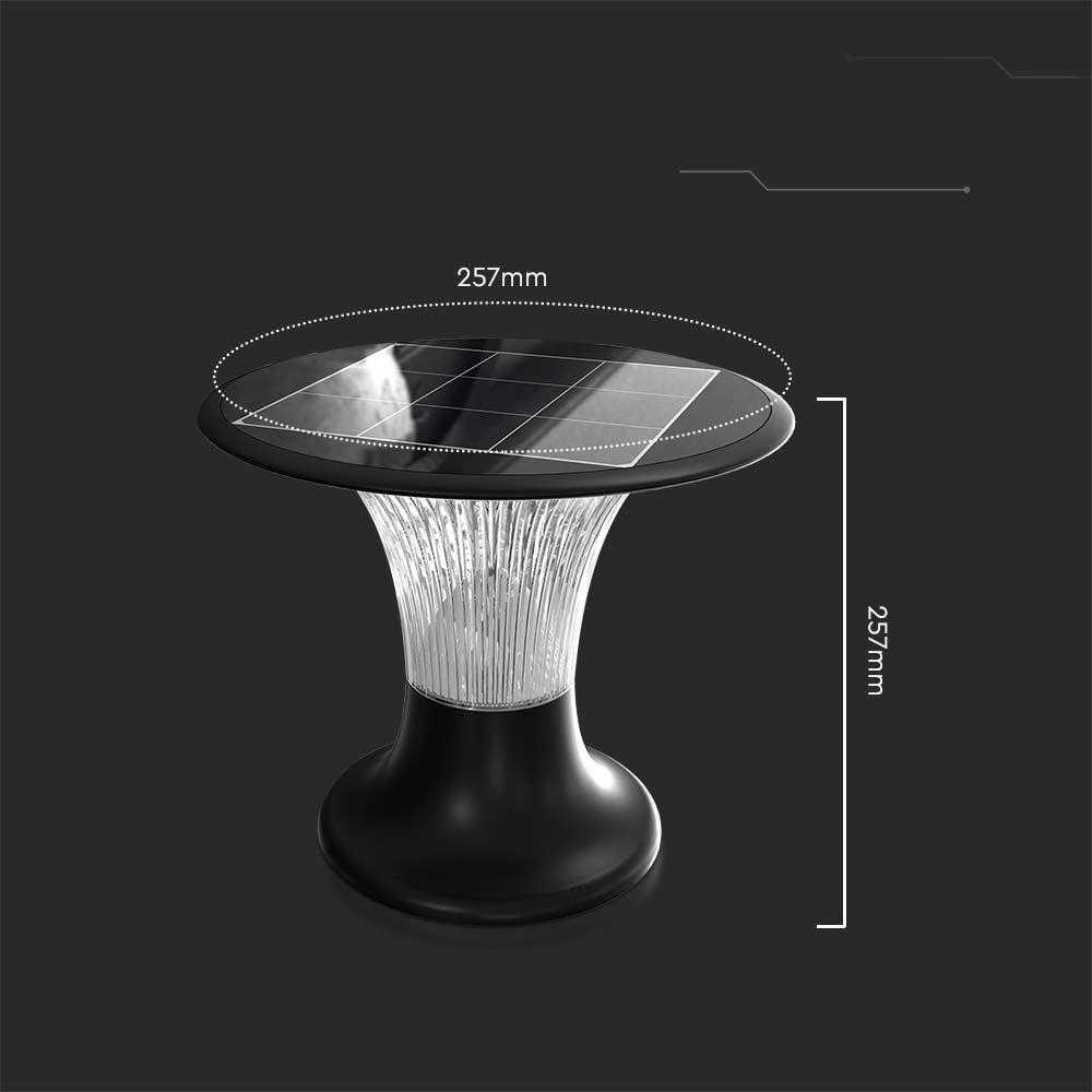 V-tac 15W LED pastatomas lauko šviestuvas su saulės baterija ir judesio davikliu, juodas, 4000/6000K, IP65
